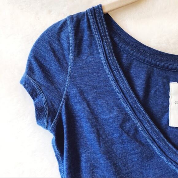 Gilly Hicks Navy Blue V-Neck Short Sleeve T-Shirt - Picture 7 of 7